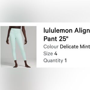 Lululemon Align High Rise Legging 25” EUC